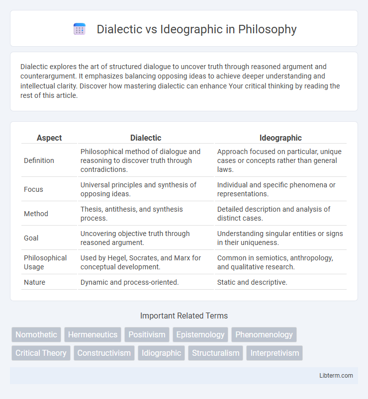 Ideographic vs Dialectic in Philosophy - What is The Difference?