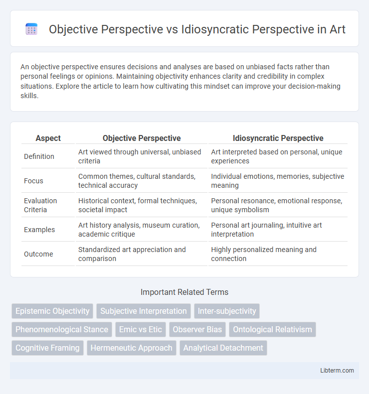 Idiosyncratic Perspective vs Objective Perspective in Art - What is The Difference?