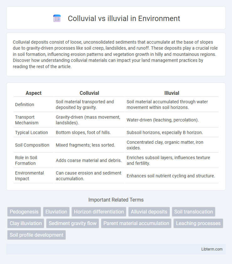illuvial vs Colluvial in Environment - What is The Difference?