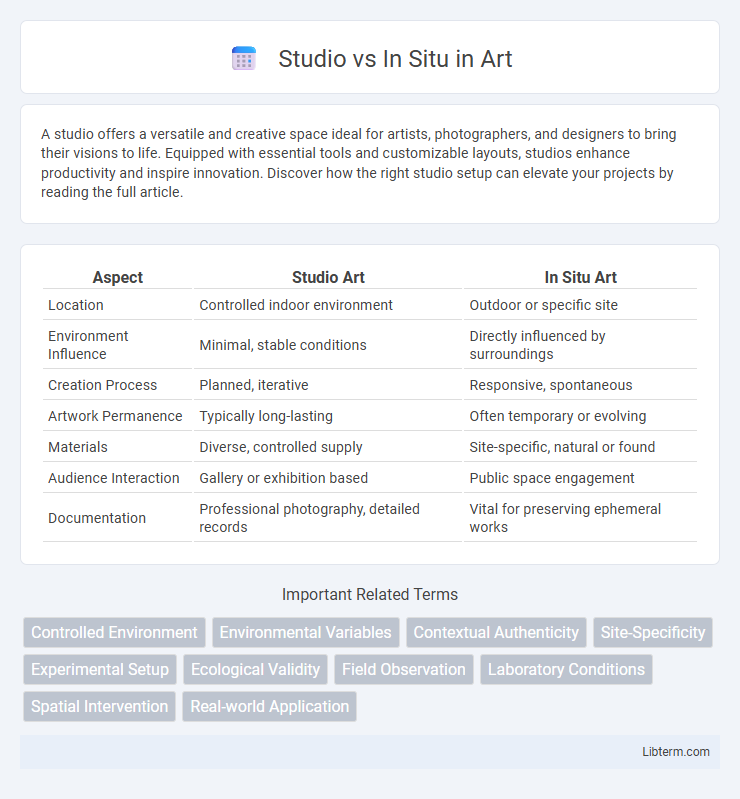 In Situ vs Studio in Art - What is The Difference?