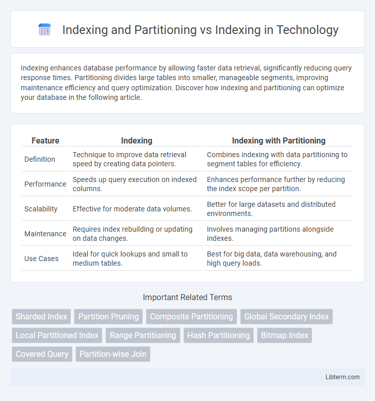 Indexing vs Indexing and Partitioning in Technology - What is The Difference?