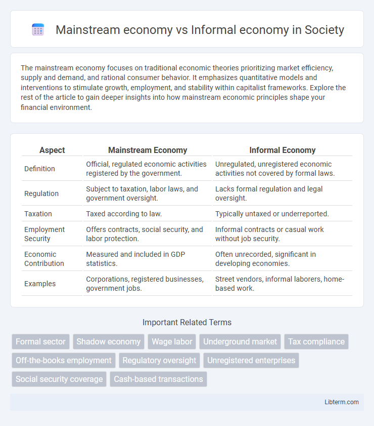Informal economy vs Mainstream economy in Society - What is The Difference?