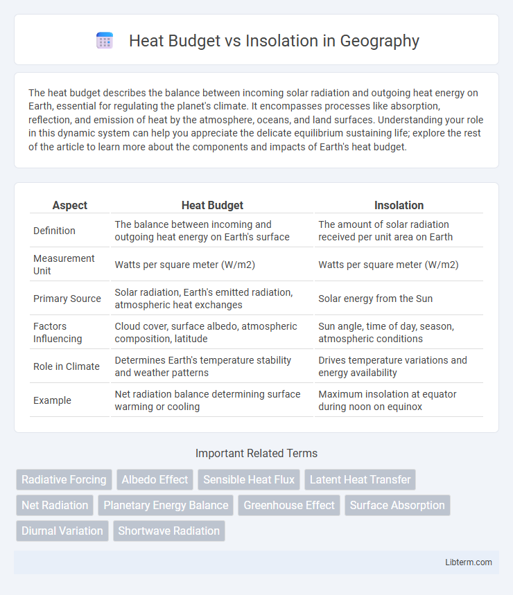 Insolation vs Heat Budget in Geography - What is The Difference?