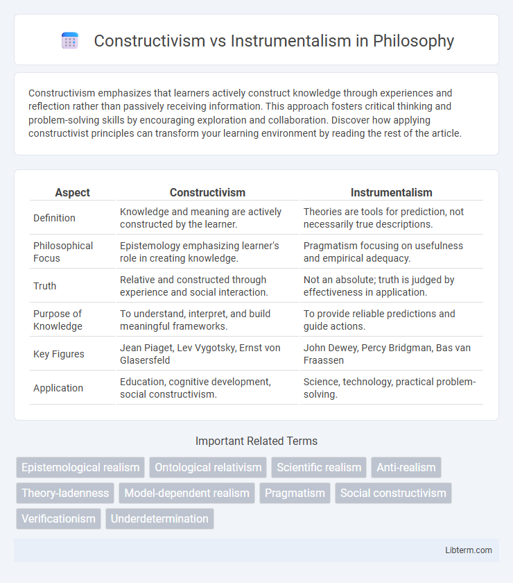 Instrumentalism vs Constructivism in Philosophy - What is The Difference?