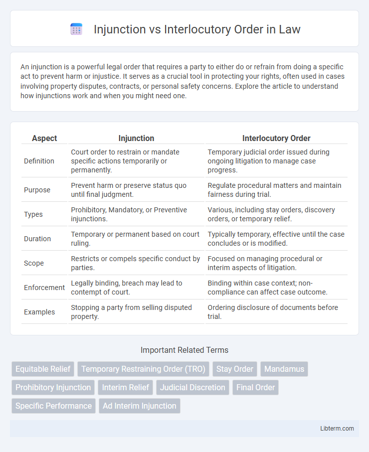 Interlocutory Order vs Injunction in Law - What is The Difference?