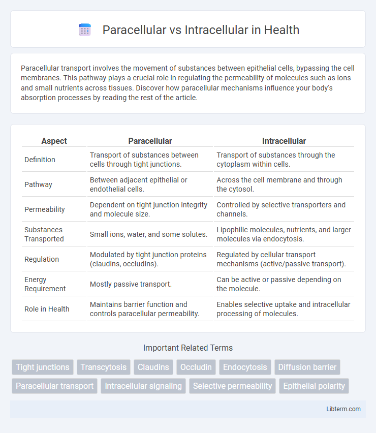 Intracellular vs Paracellular in Health - What is The Difference?