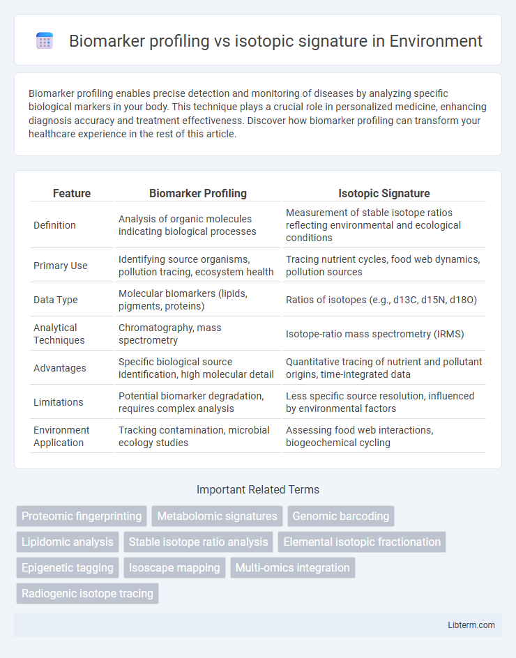 isotopic signature vs Biomarker profiling in Environment - What is The Difference?
