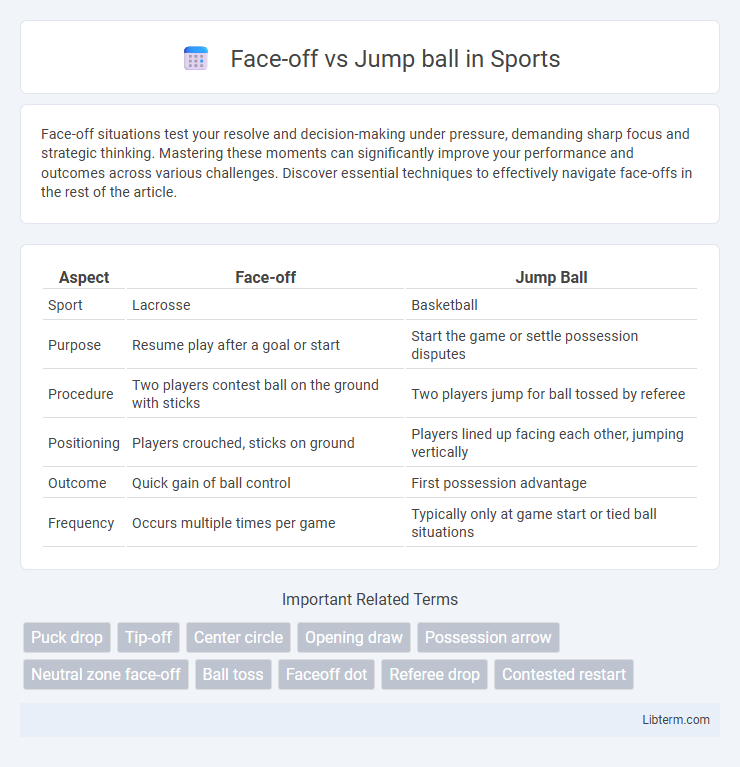 Jump ball vs Face-off in Sports - What is The Difference?