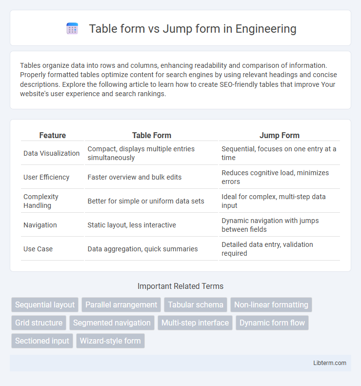 Jump form vs Table form in Engineering - What is The Difference?