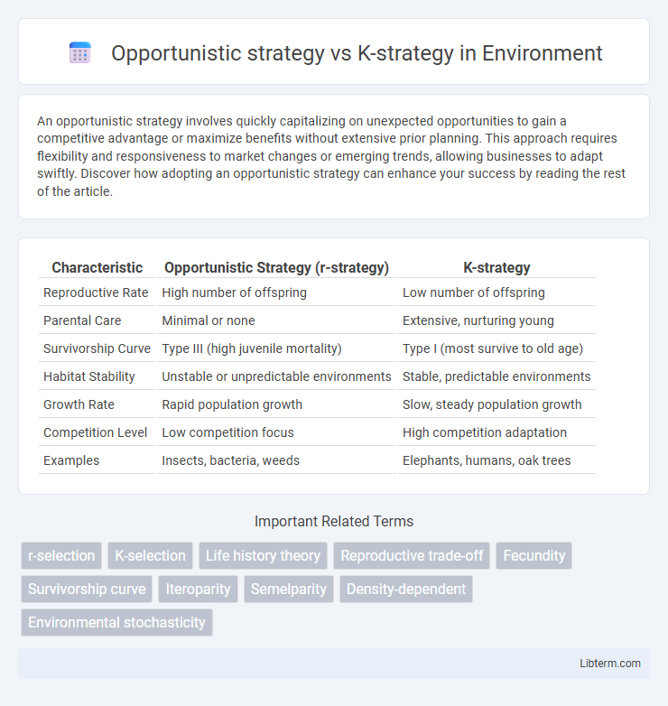 K-strategy vs Opportunistic strategy in Environment - What is The Difference?
