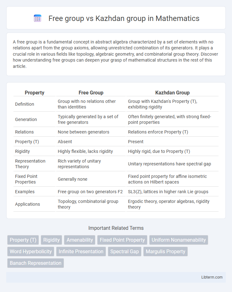Kazhdan group vs Free group in Mathematics - What is The Difference?