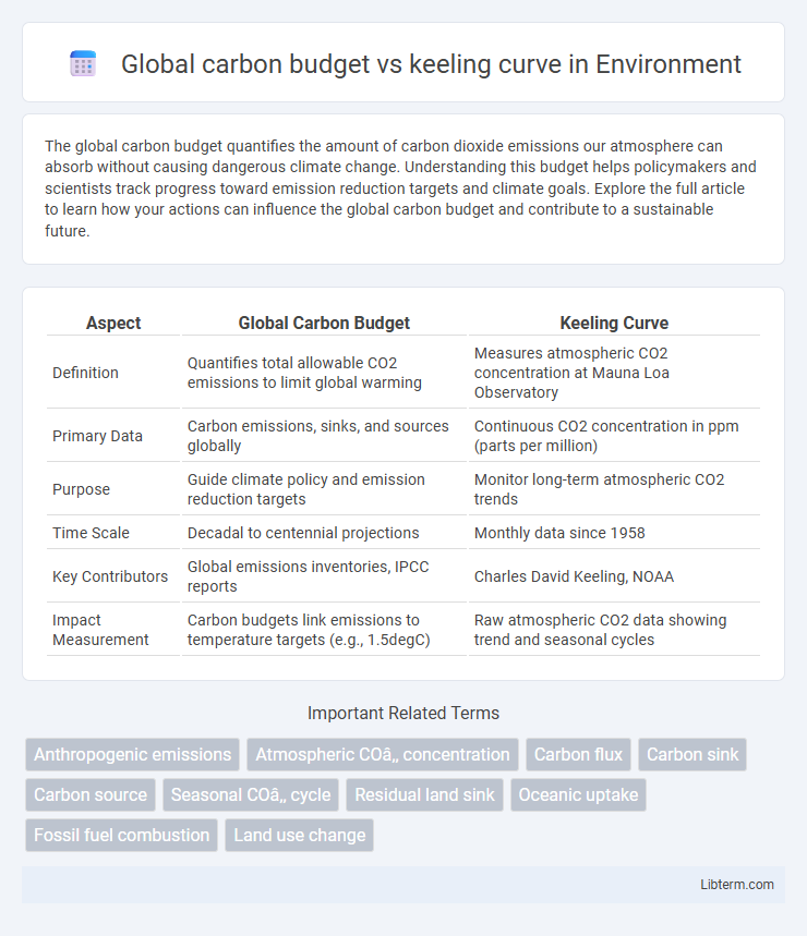 keeling curve vs Global carbon budget in Environment - What is The Difference?
