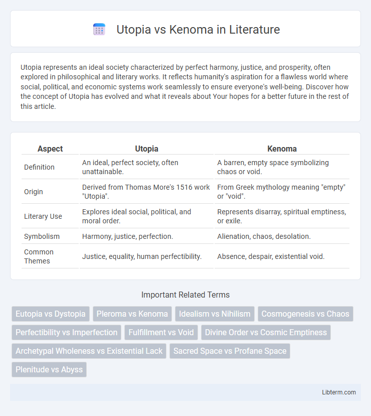 Kenoma vs Utopia in Literature - What is The Difference?
