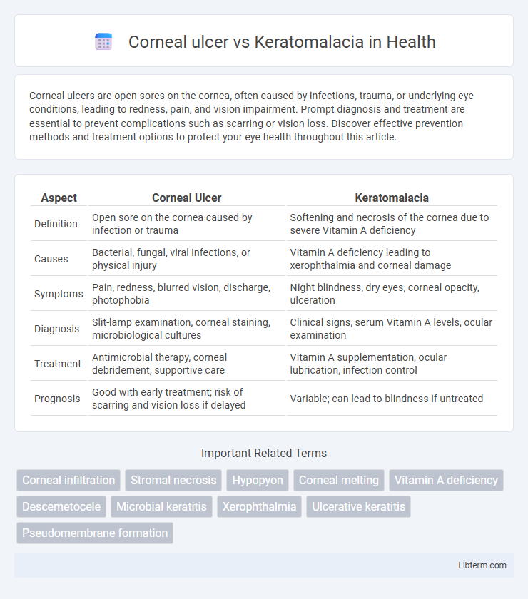 Keratomalacia vs Corneal ulcer in Health - What is The Difference?