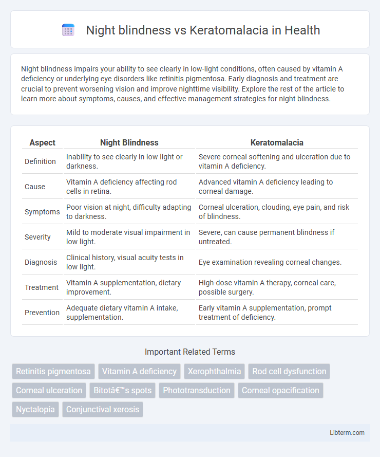Keratomalacia vs Night blindness in Health - What is The Difference?