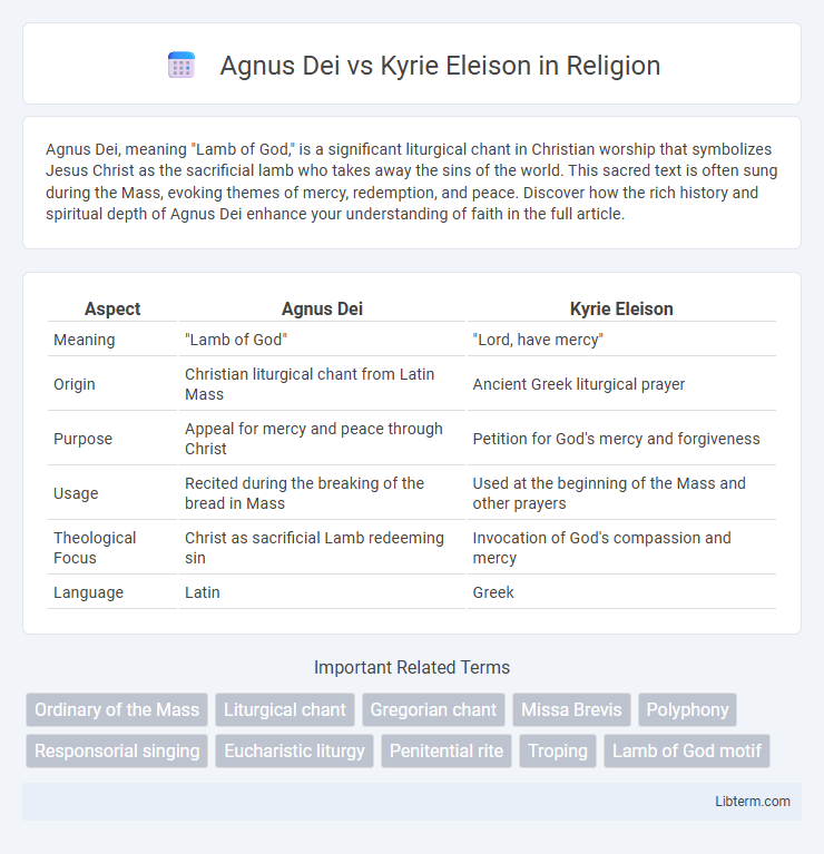 Kyrie Eleison vs Agnus Dei in Religion - What is The Difference?