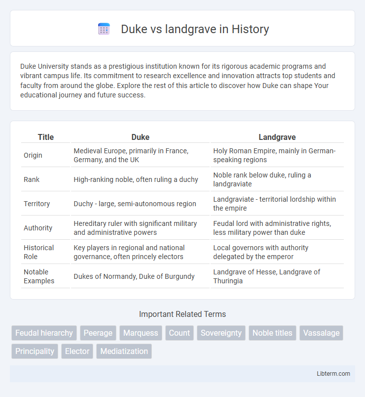 landgrave vs Duke in History - What is The Difference?