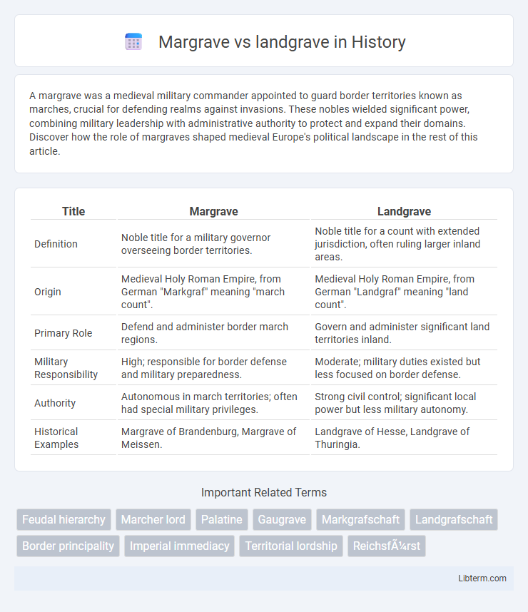landgrave vs Margrave in History - What is The Difference?