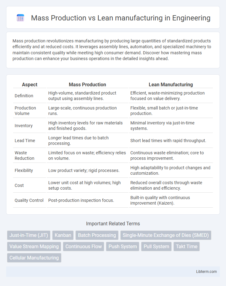 Lean manufacturing vs Mass Production in Engineering - What is The Difference?
