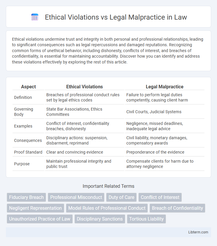 Legal Malpractice vs Ethical Violations in Law - What is The Difference?