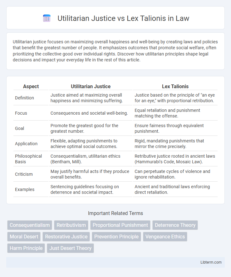 Lex Talionis vs Utilitarian Justice in Law - What is The Difference?
