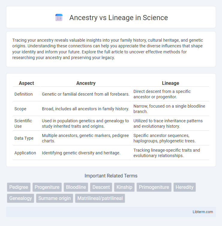 Lineage vs Ancestry in Science - What is The Difference?