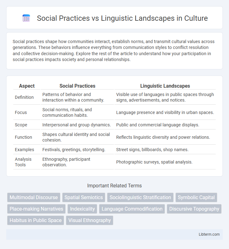 Linguistic Landscapes vs Social Practices in Culture - What is The Difference?
