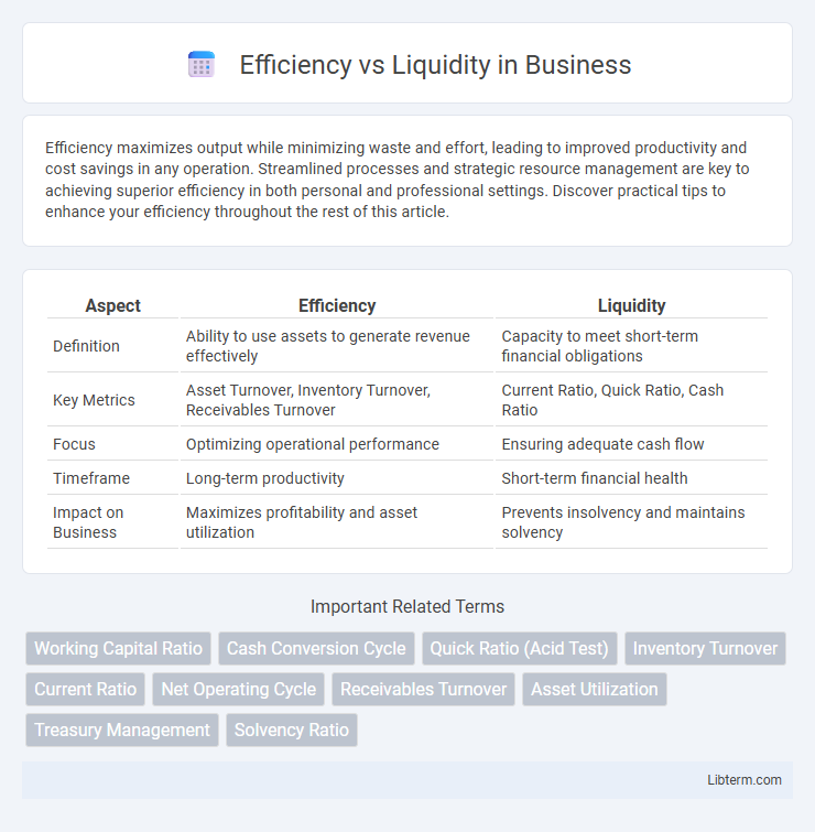 Liquidity vs Efficiency in Business - What is The Difference?