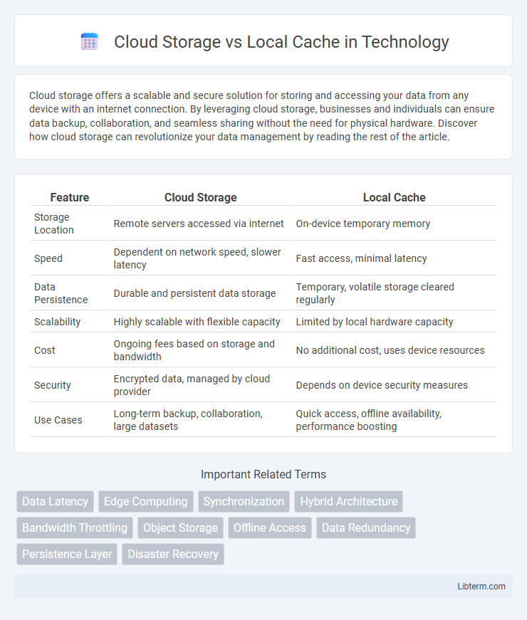 Local Cache vs Cloud Storage in Technology - What is The Difference?