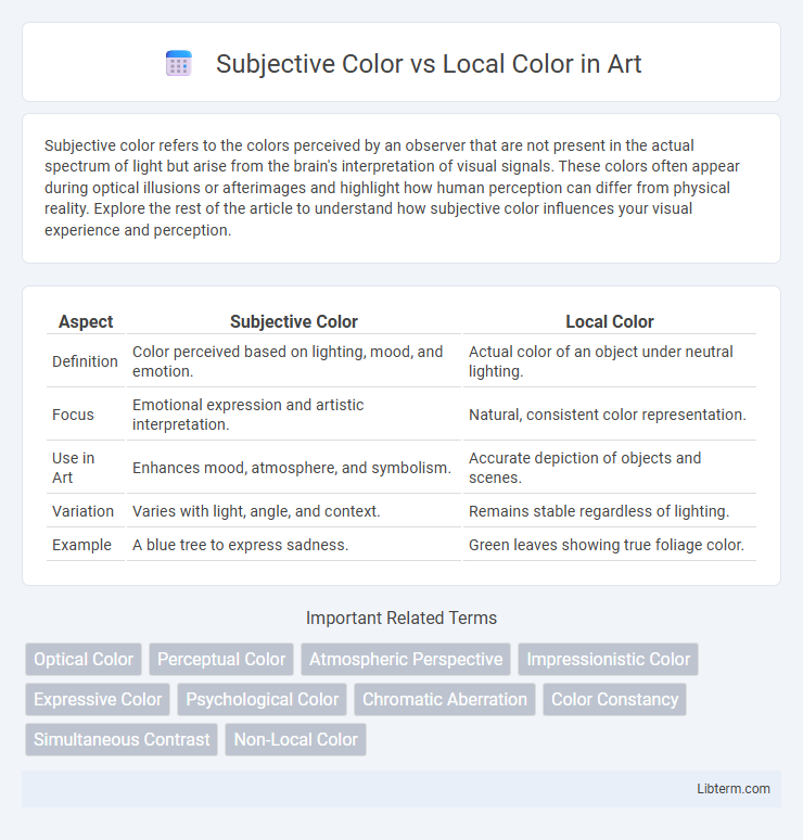 Local Color vs Subjective Color in Art - What is The Difference?