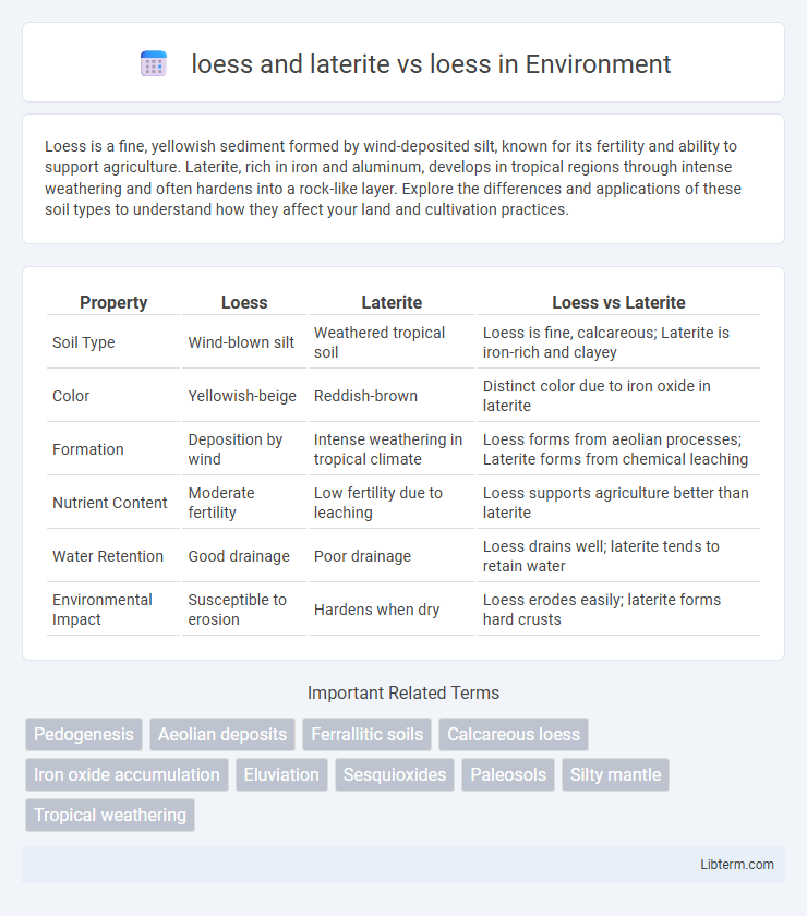 loess vs loess and laterite in Environment - What is The Difference?
