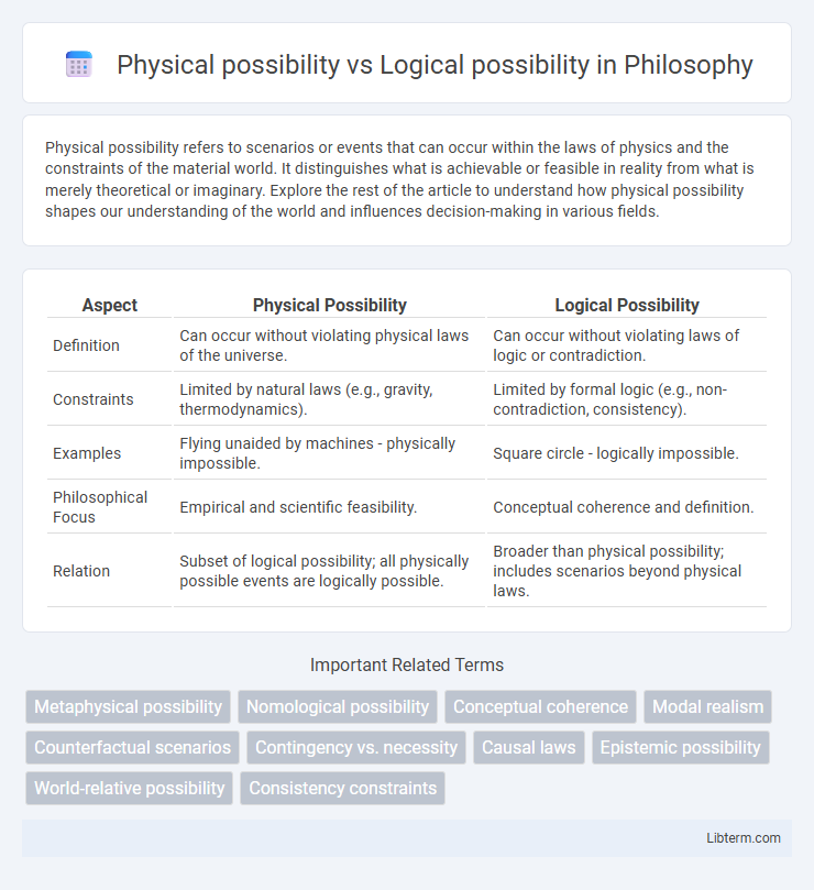 Logical possibility vs Physical possibility in Philosophy - What is The Difference?