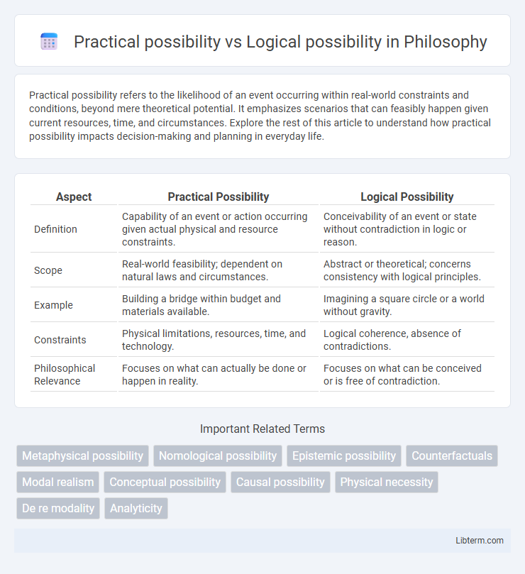 Logical possibility vs Practical possibility in Philosophy - What is The Difference?