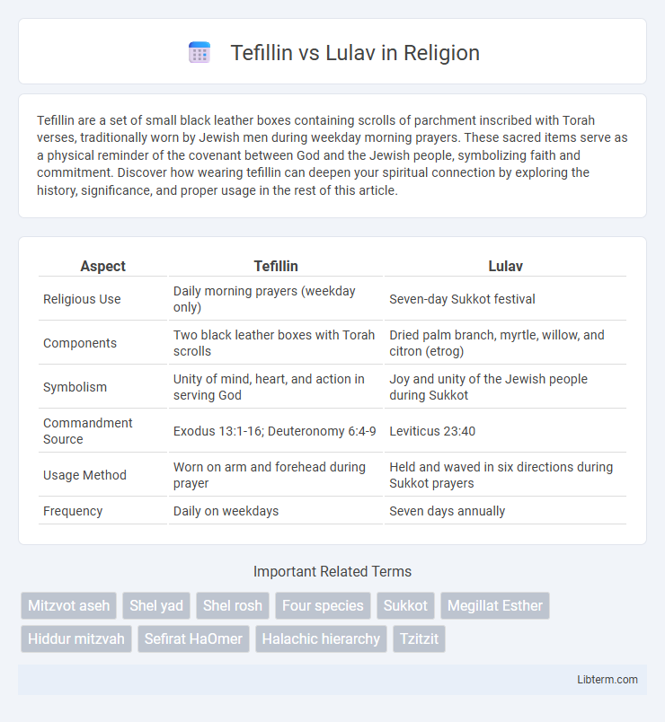 Lulav vs Tefillin in Religion - What is The Difference?