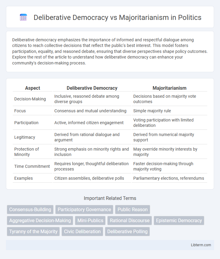 Majoritarianism vs Deliberative Democracy in Politics - What is The Difference?