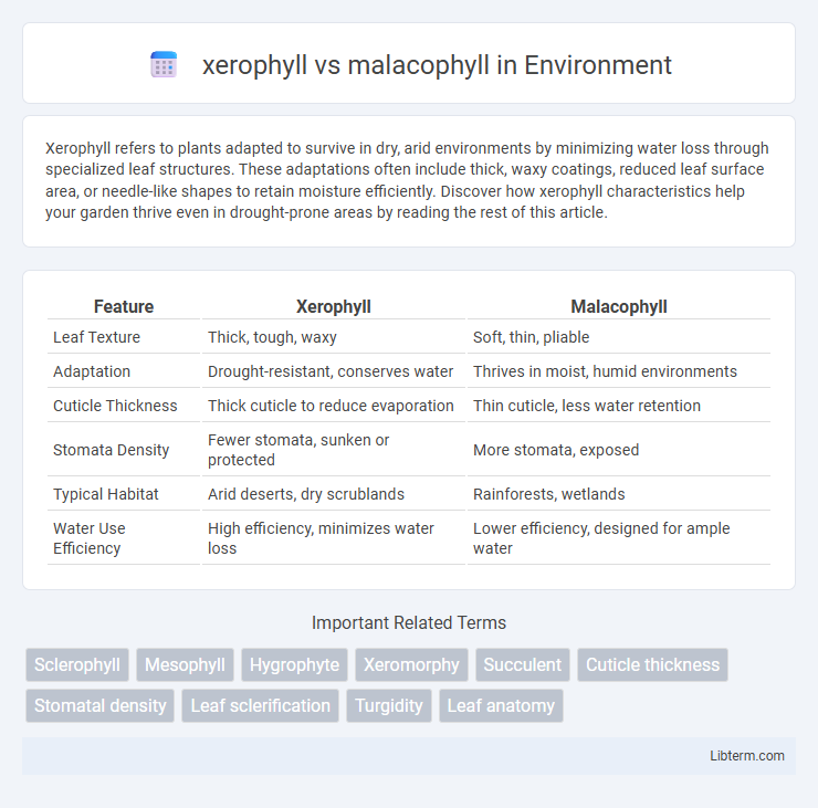 malacophyll vs xerophyll in Environment - What is The Difference?