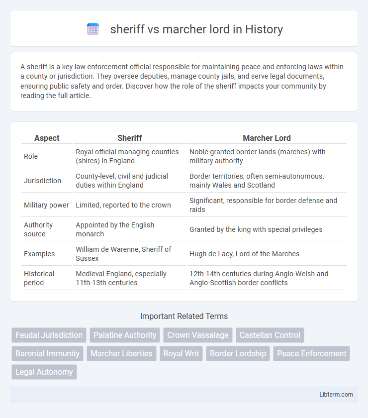 marcher lord vs sheriff in History - What is The Difference?