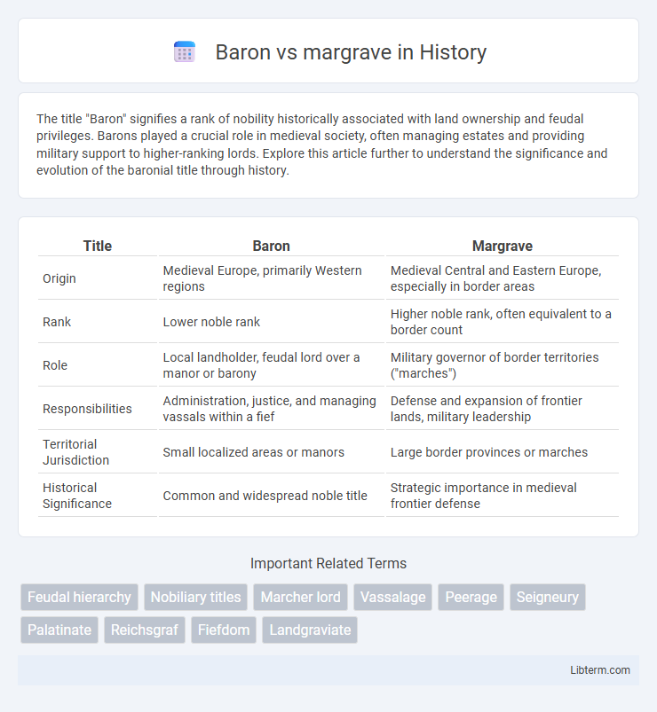 margrave vs Baron in History - What is The Difference?