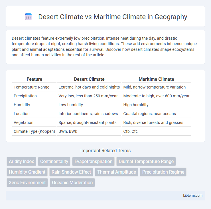 Maritime Climate vs Desert Climate in Geography - What is The Difference?