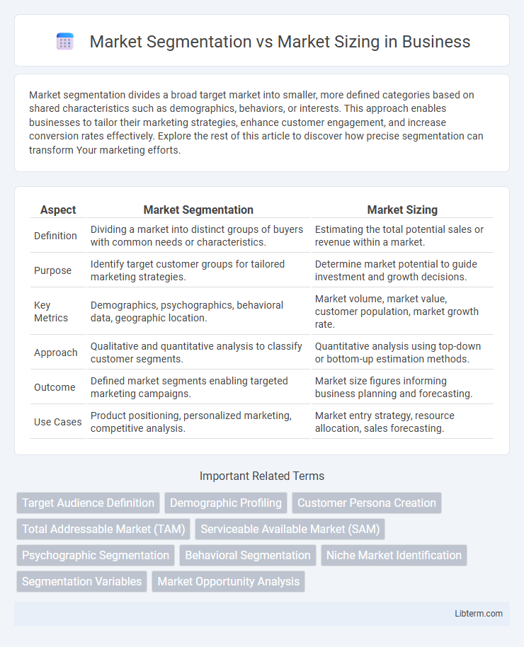 Market Sizing vs Market Segmentation in Business - What is The Difference?
