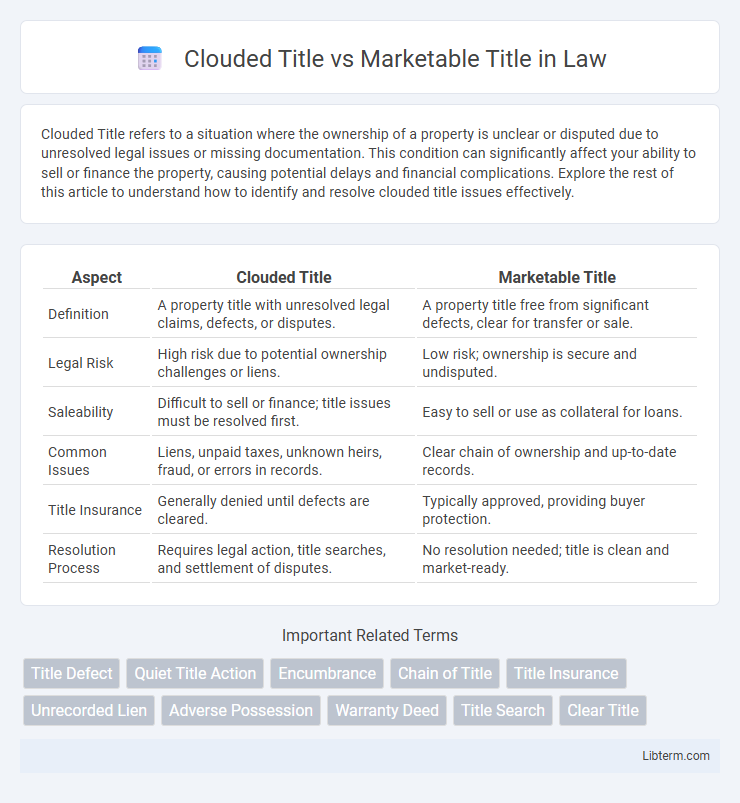 Marketable Title vs Clouded Title in Law - What is The Difference?