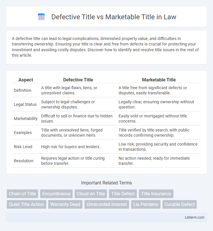 Marketable Title vs Defective Title in Law - What is The Difference?
