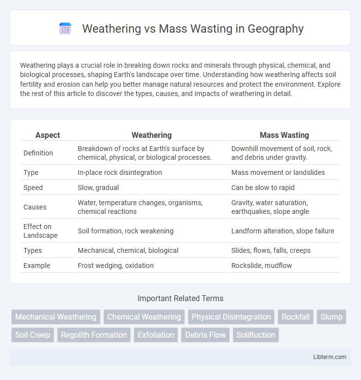 Mass Wasting vs Weathering in Geography - What is The Difference?