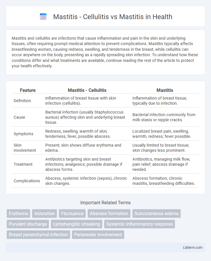 Mastitis vs Mastitis - Cellulitis in Health - What is The Difference?