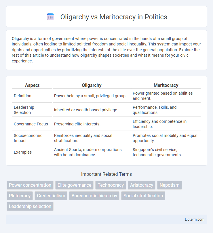 Meritocracy vs Oligarchy in Politics - What is The Difference?