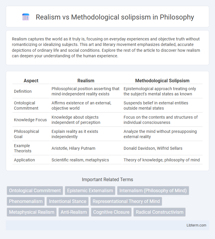 Methodological solipsism vs Realism in Philosophy - What is The Difference?