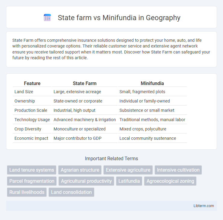 Minifundia vs State farm in Geography - What is The Difference?