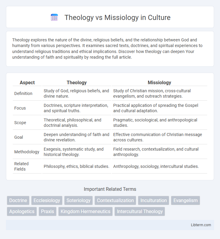 Missiology vs Theology in Culture - What is The Difference?