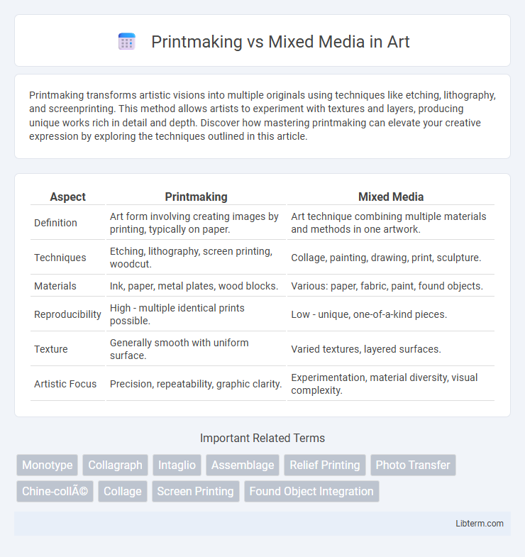 Mixed Media vs Printmaking in Art - What is The Difference?