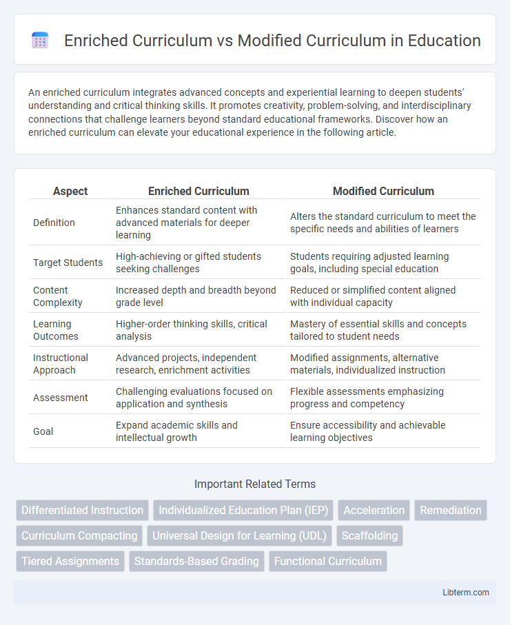 Modified Curriculum vs Enriched Curriculum in Education - What is The Difference?